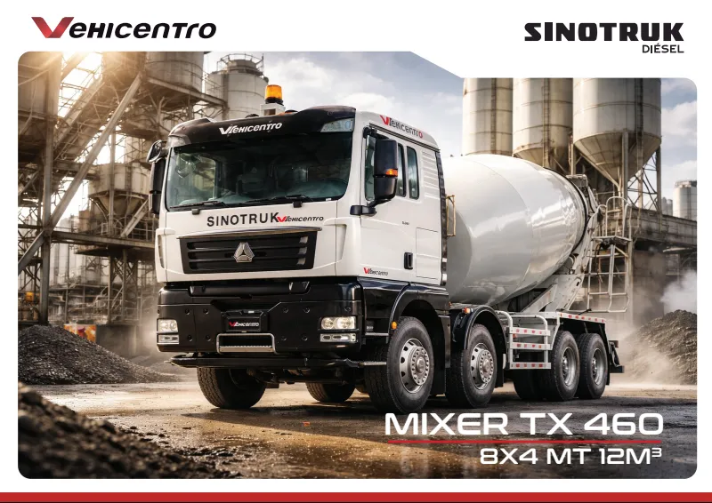 Camión Sinotruk TX 460 MIXER 8x4 amt 12m3